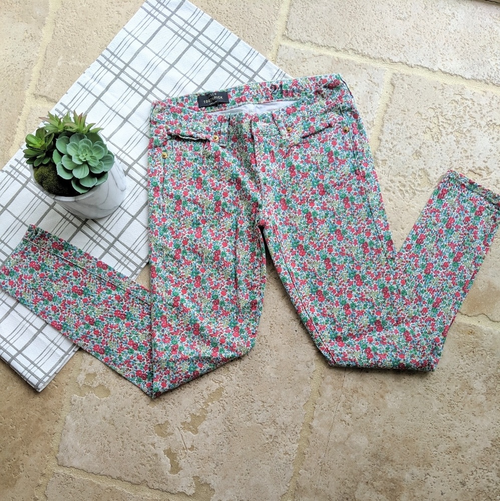 J.Crew Toothpick Liberty Ankle jeans